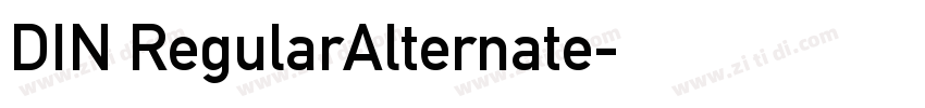 DIN RegularAlternate字体转换